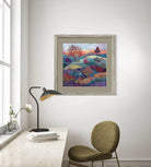 Dawn Blossom Embroidered Art Print Spring Landscape 3