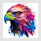 Fearful Paint Splash Eagle Digital Art Print 1