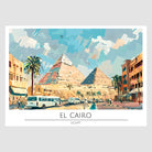 Cairo Pyramids with Cityscape Art Print 1