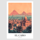 Cairo Art Print With Pyramids And Sandy-Hued Cityscape 1