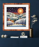 Winter Night Walk Art Print Enchanted Snowy Landscape 2