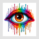 Bright Paint Drip Eye Digital Art Print 2