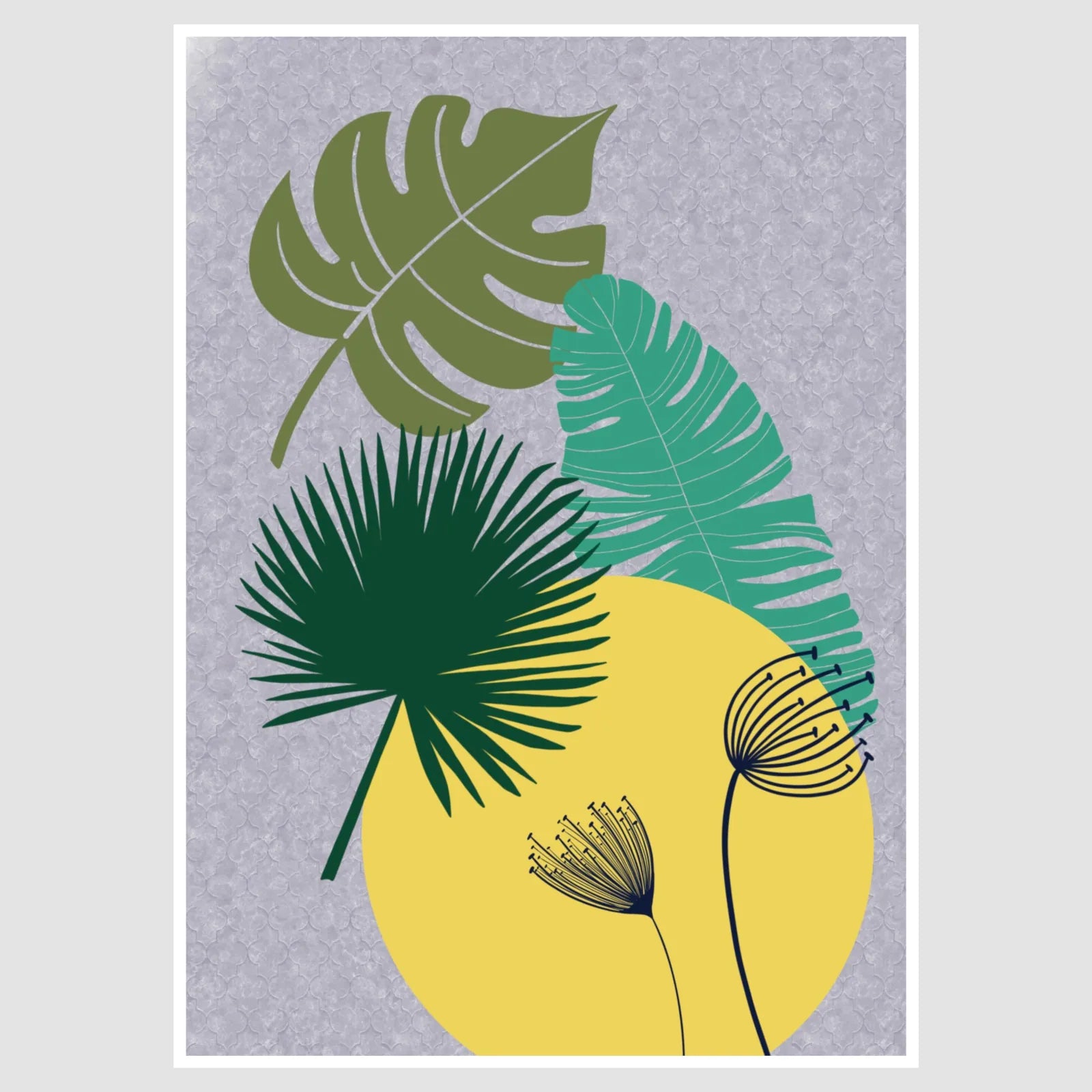 Abstract Fern Wall Hanging Art Print