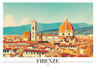 Firenze Rooftops Art Print with Santa Maria del Fiore 3