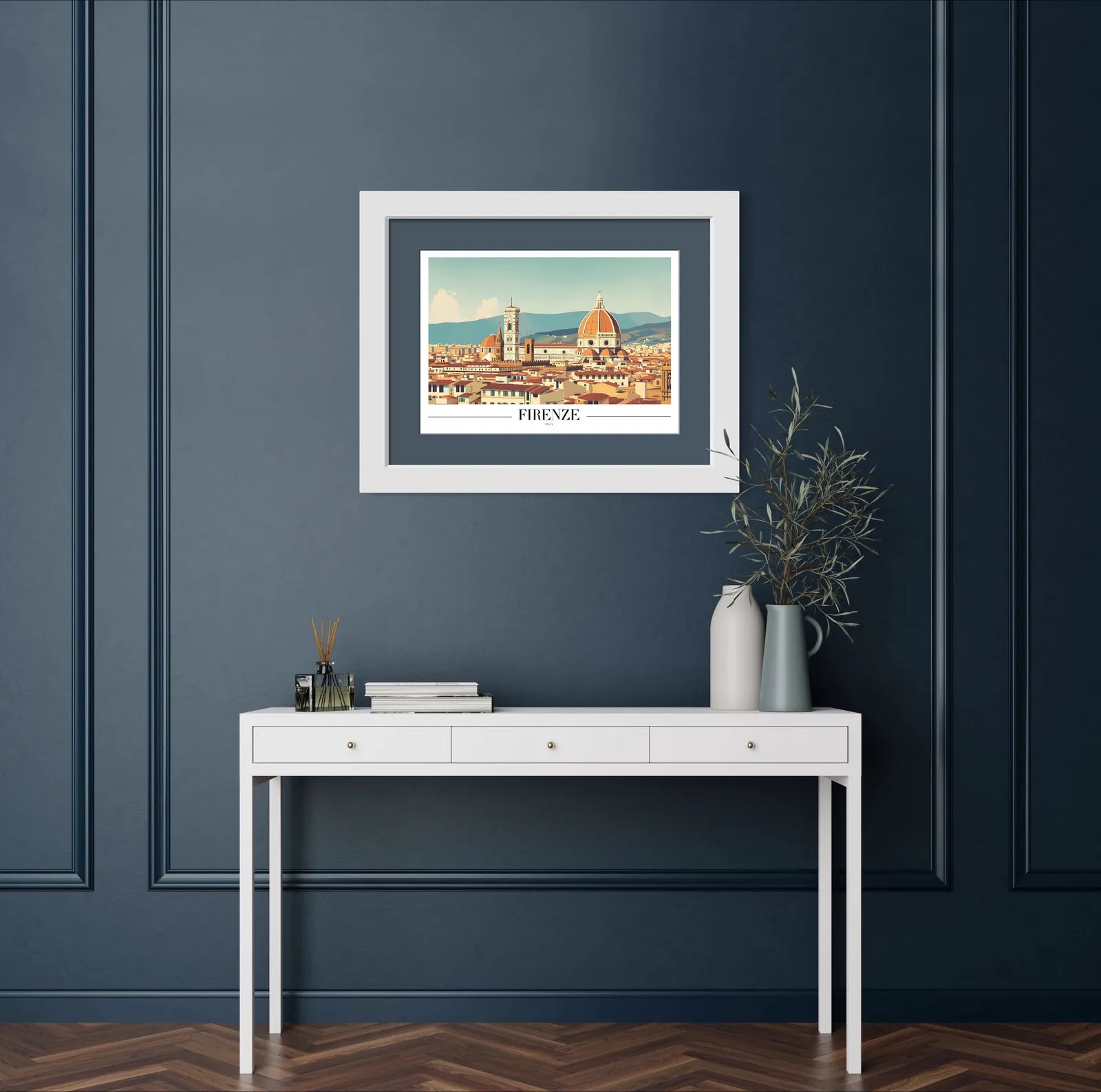 Firenze Rooftops Art Print with Santa Maria del Fiore 2