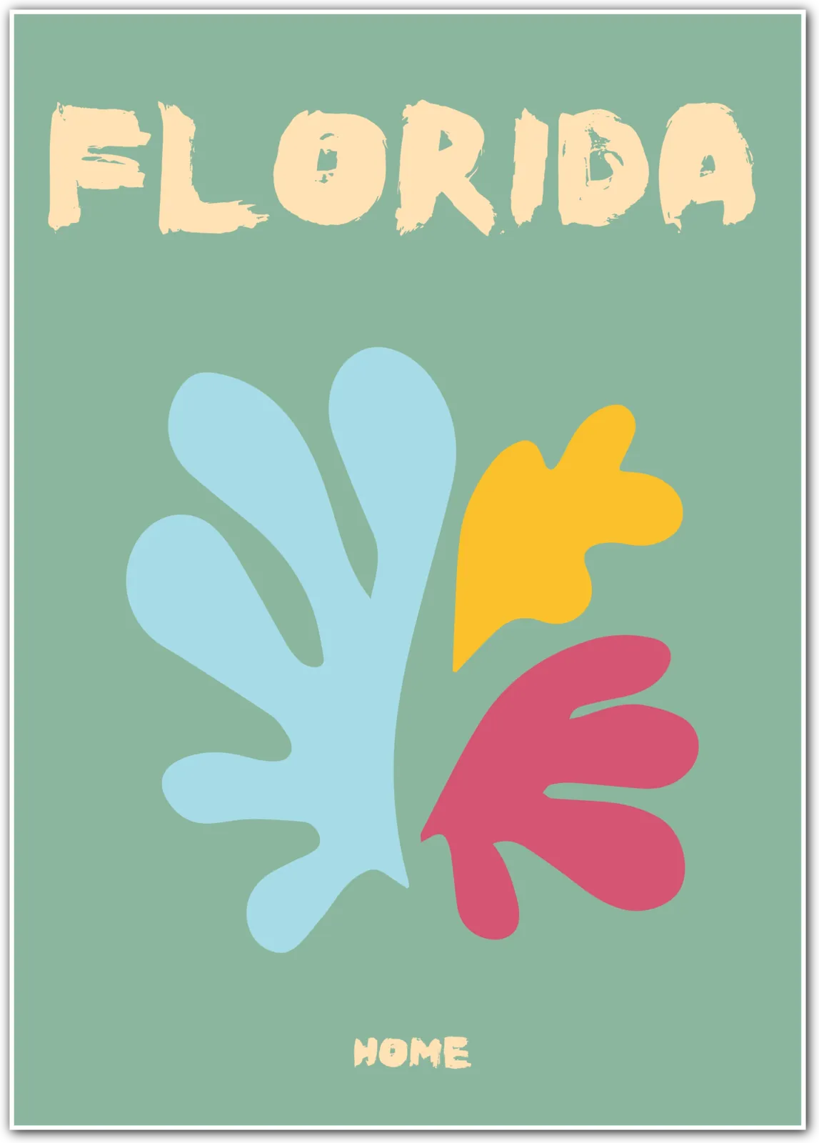 Florida Tropical Abstract Art Print