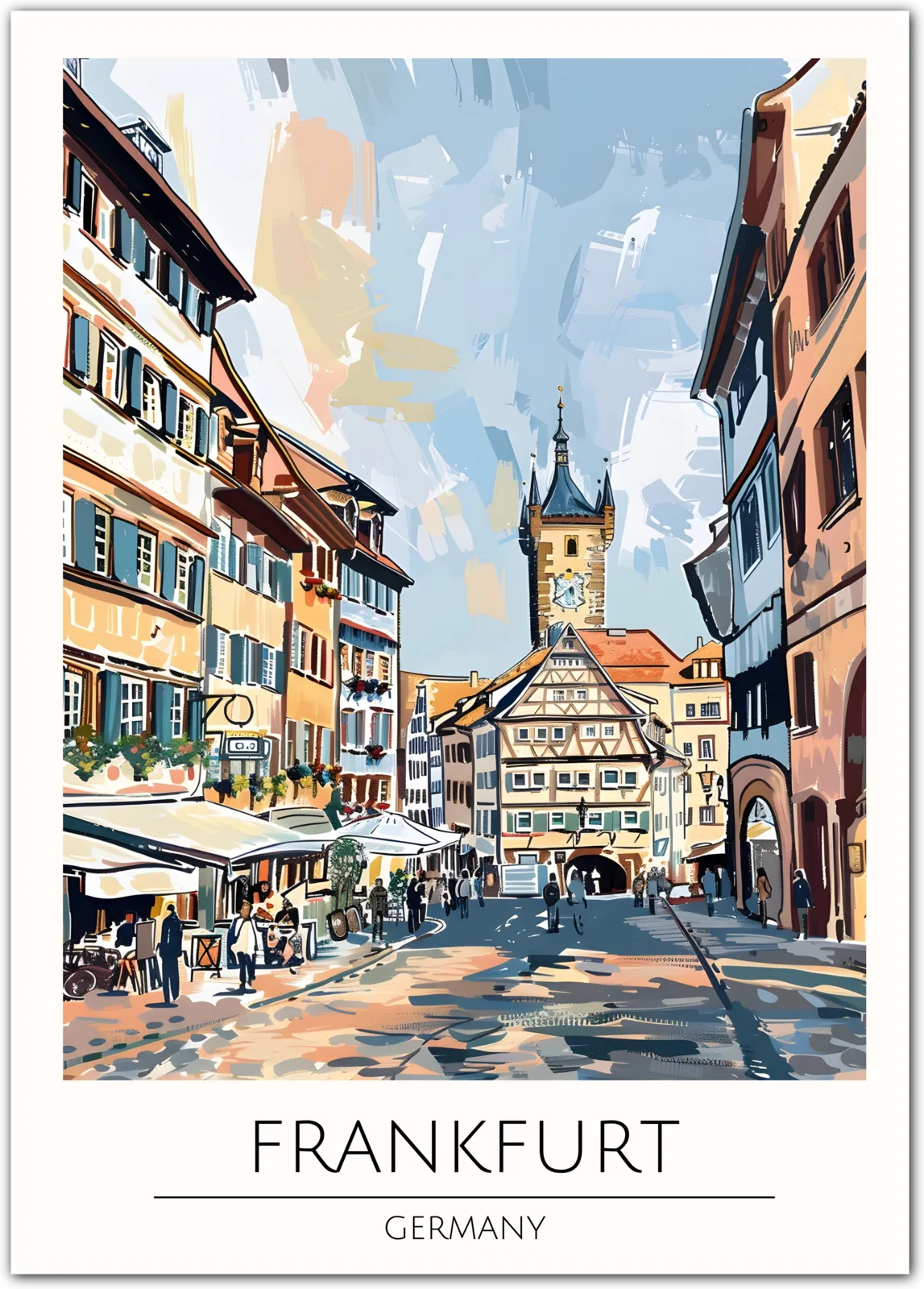 Frankfurt City Art Print - Charming View of Germany’s Modern Financial Hub