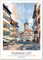 Frankfurt City Art Print - Charming View of Germany’s Modern Financial Hub