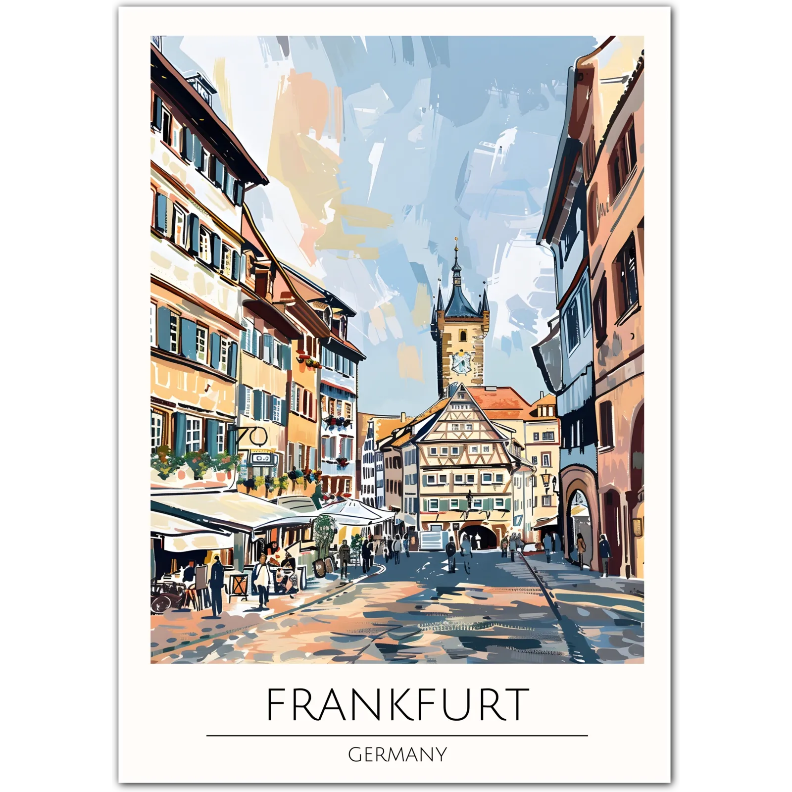 Frankfurt City Art Print - Charming View of Germany’s Modern Financial Hub