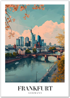 Frankfurt Germany Art Print – Skyline and River View