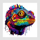 Multi-Colours Gecko Digital Art Print 1