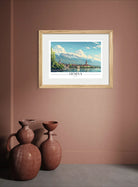 Geneva River View Art Print with Grand Architecture 2