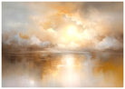 Golden Hour Clouds Art Print with Central Sun 3