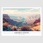 Grand Canyon View Art Print with Vibrant Canyon Layers 1