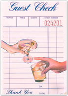 Guest Check Drinks Selection Art Print