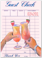 Guest Check Pina Colada Cheers Art Print