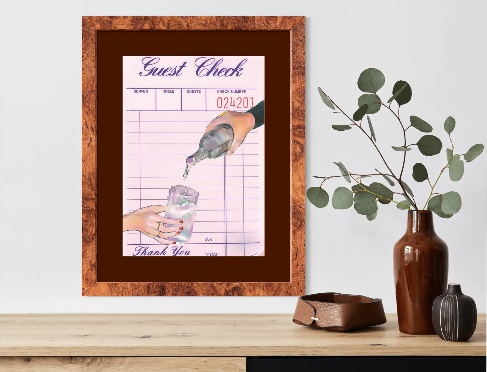 Guest Check Solo Pour Art Print