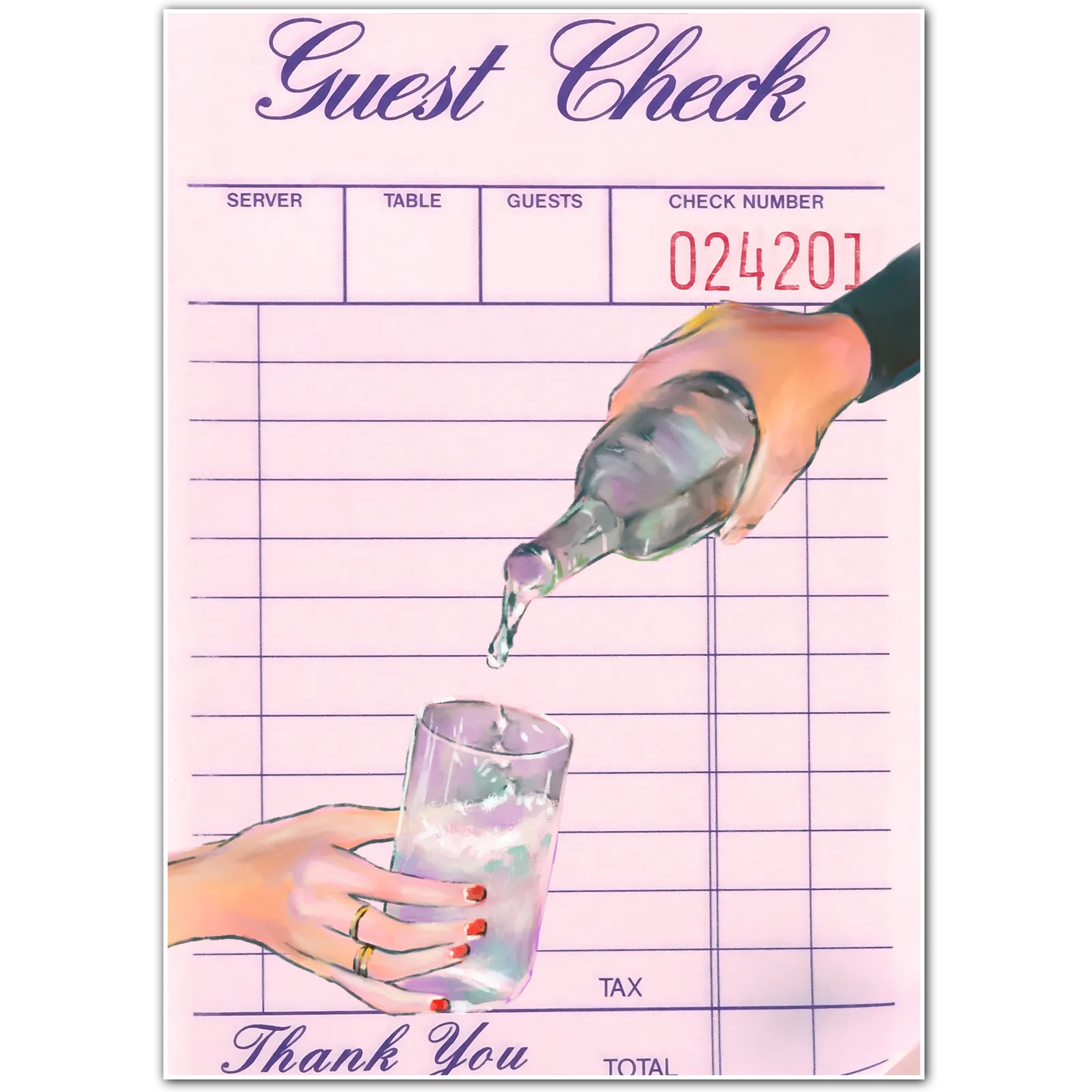 Guest Check Solo Pour Art Print