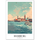 Stunning Hamburg Cityscape Art Print - Iconic German Architecture by the River Elbe