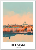 Tranquil Helsinki Cityscape Art Print - Serene Scandinavian Architecture and Coastal Beauty