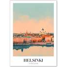 Tranquil Helsinki Cityscape Art Print - Serene Scandinavian Architecture and Coastal Beauty