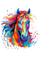 Paint Splash & Drips Horse Digital Art Print 3