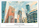 Modern Houston Skyline - Texas Urban Landscape Art Print