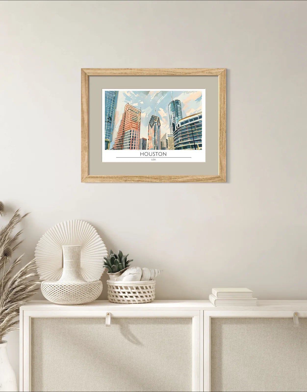 Modern Houston Skyline - Texas Urban Landscape Art Print