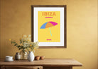 Ibiza Bohemian Beach Umbrella Art Print