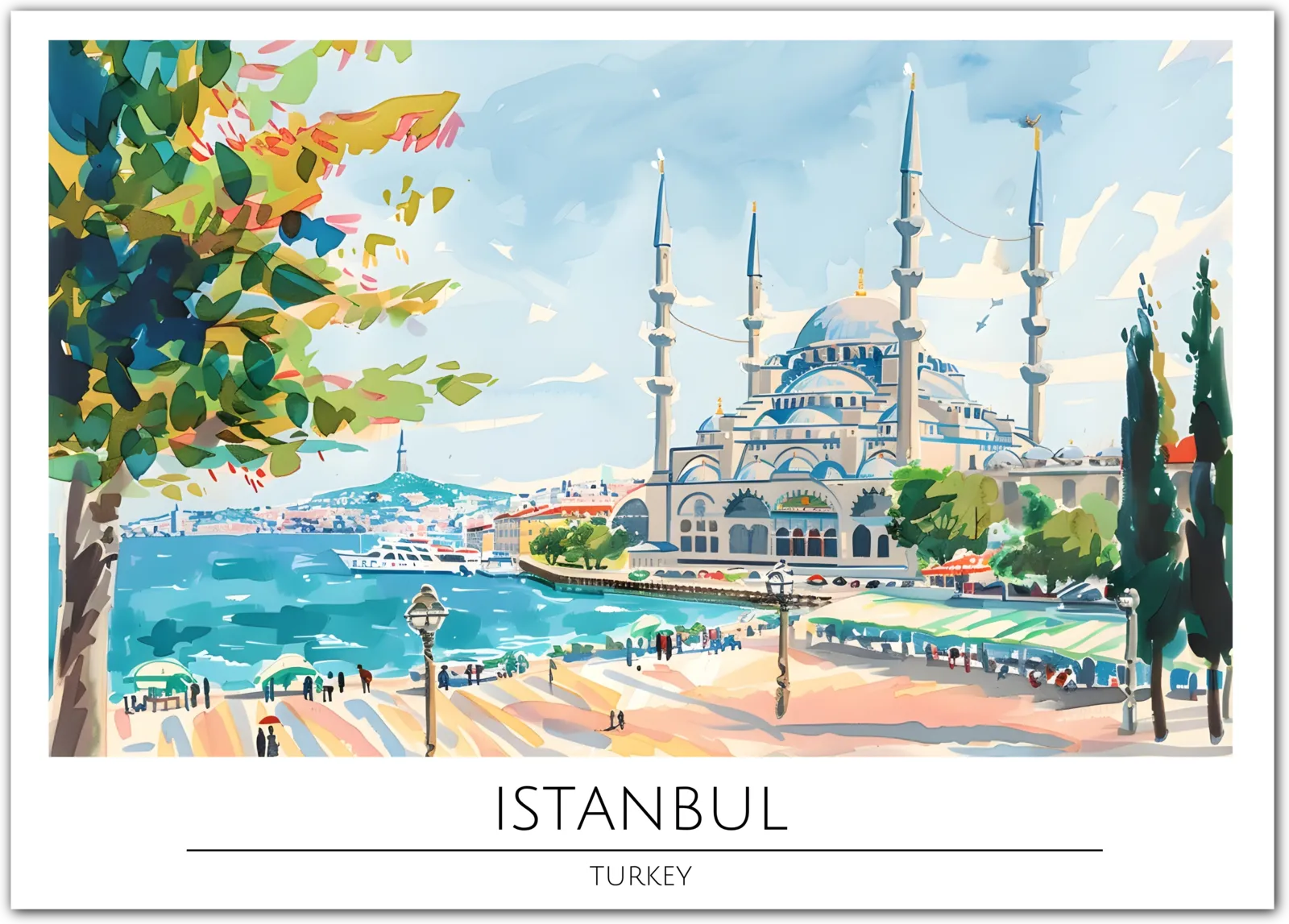 Stunning Blue Mosque - Istanbul Cityscape Art Print