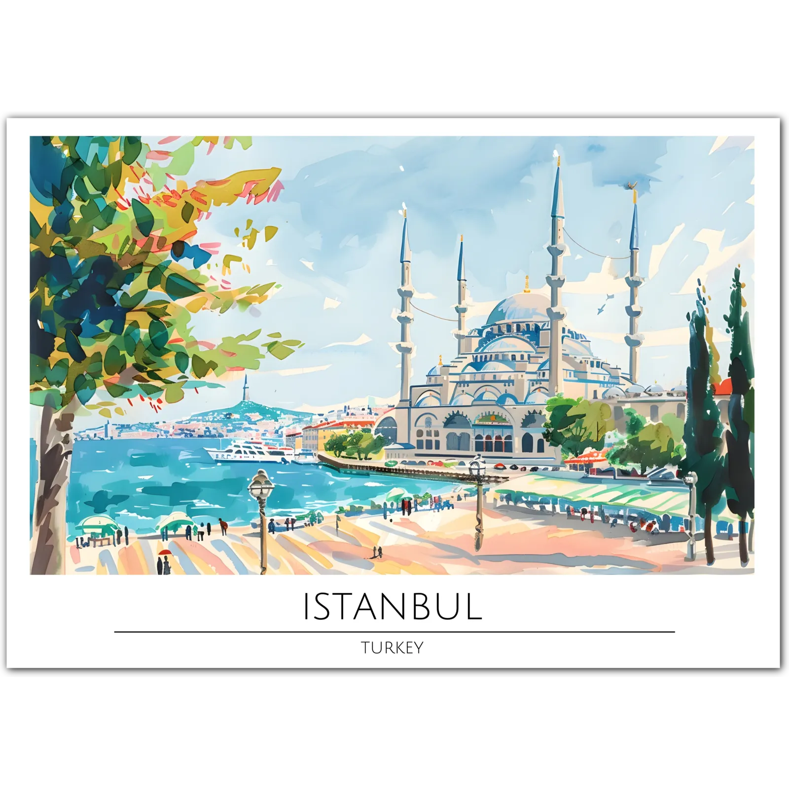 Stunning Blue Mosque - Istanbul Cityscape Art Print