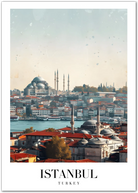 Historic Istanbul Skyline Art Print - Majestic Minarets and the Bosphorus Bridge