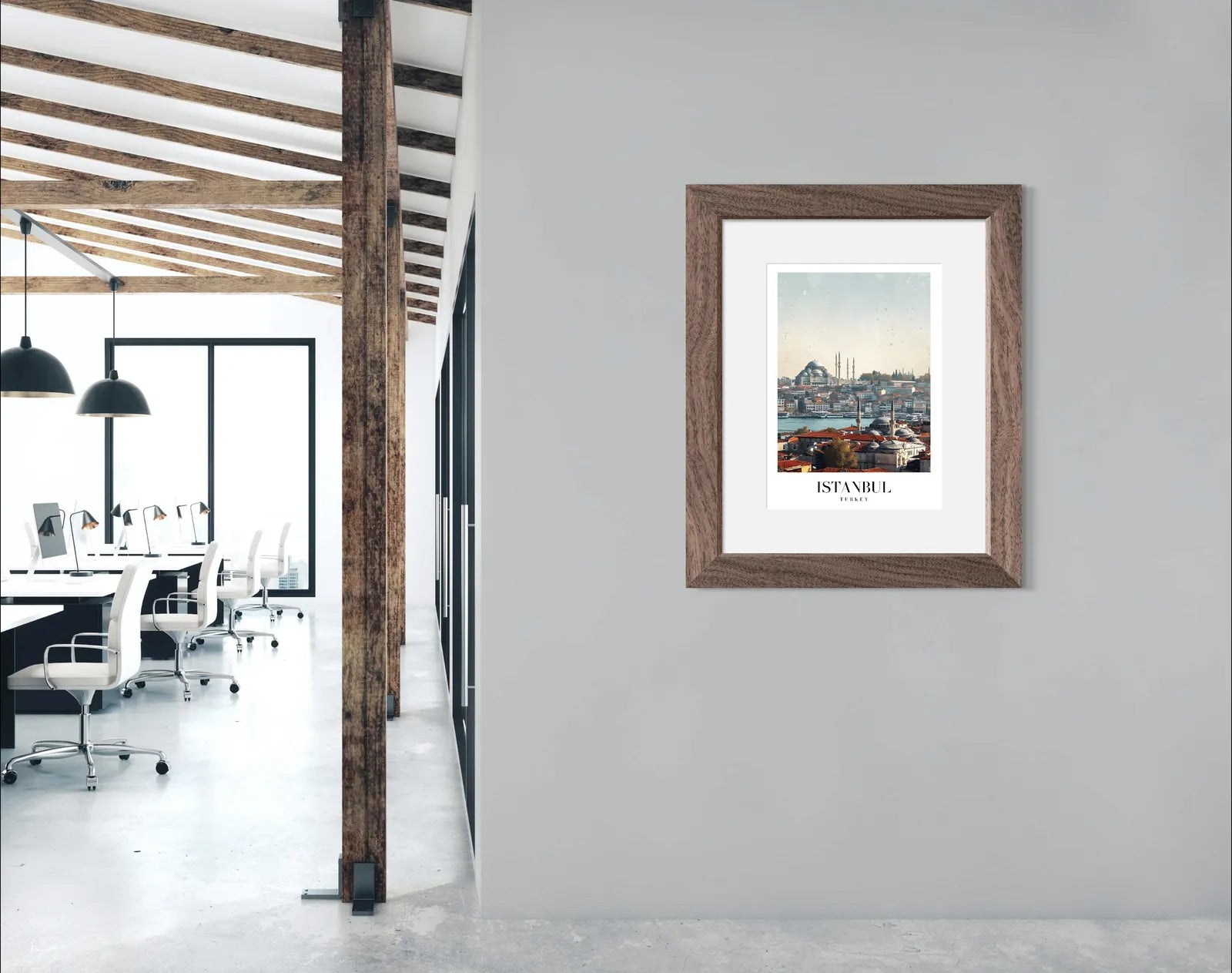 Historic Istanbul Skyline Art Print - Majestic Minarets and the Bosphorus Bridge