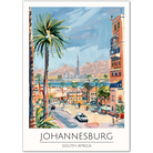 Johannesburg Cityscape Art Print - Vibrant Streets and Towering Skyscrapers