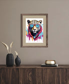 Eye Catching Leopard In Shades In Paint Splash Art Design 2