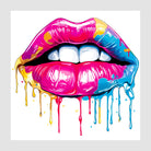 Rainbow Paint Luscious Lips Art Print 1