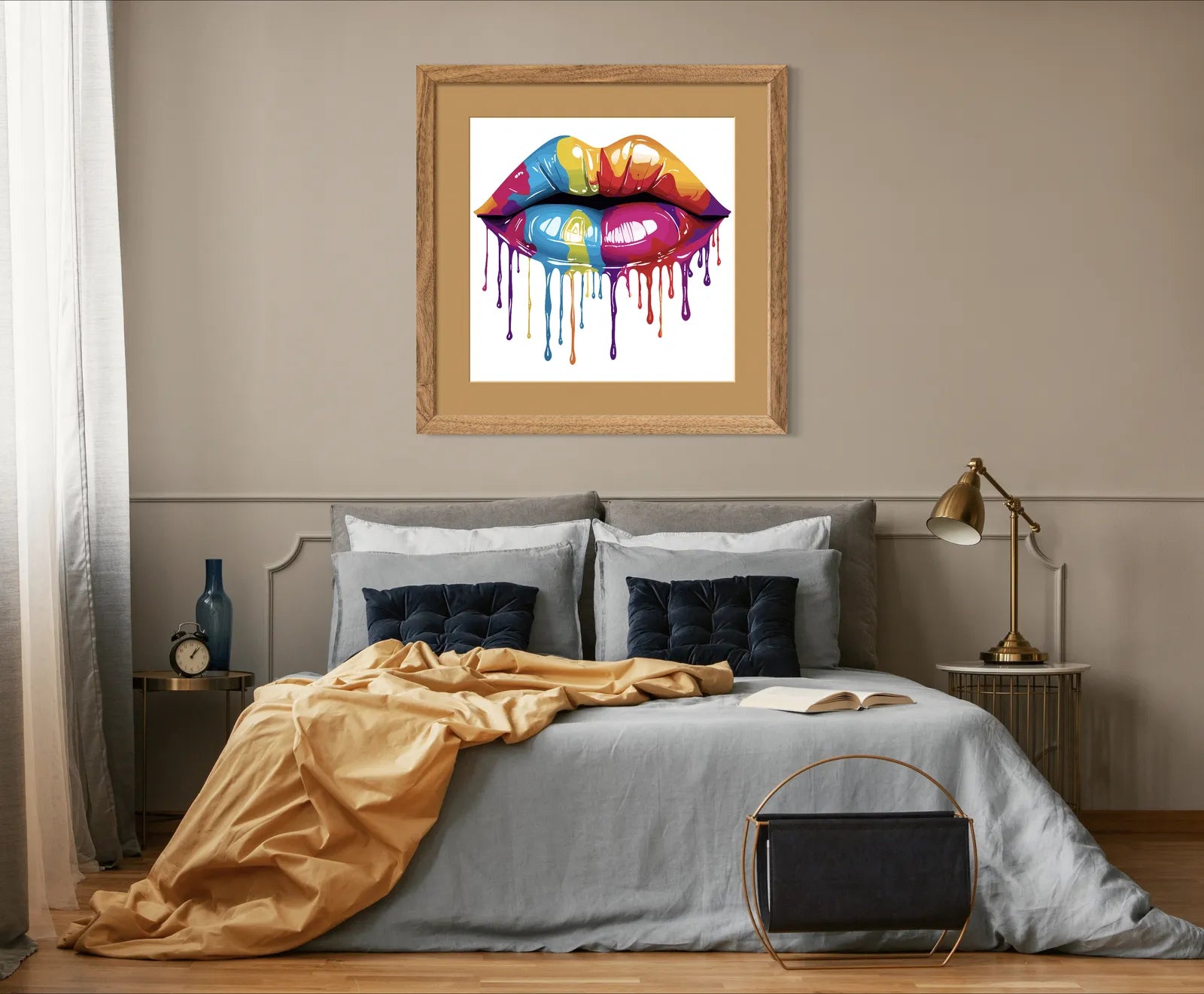 Paint Splash Explosion Seductive Lips Art Print 2