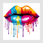 Paint Splash Explosion Seductive Lips Art Print 1