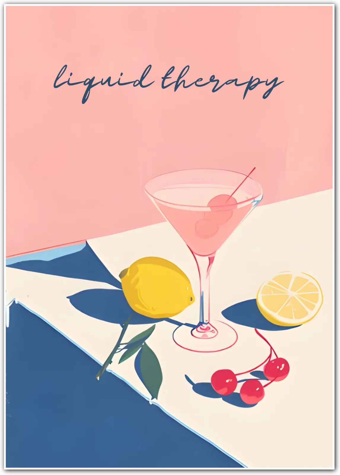 Liquid Therapy Martini Art Print