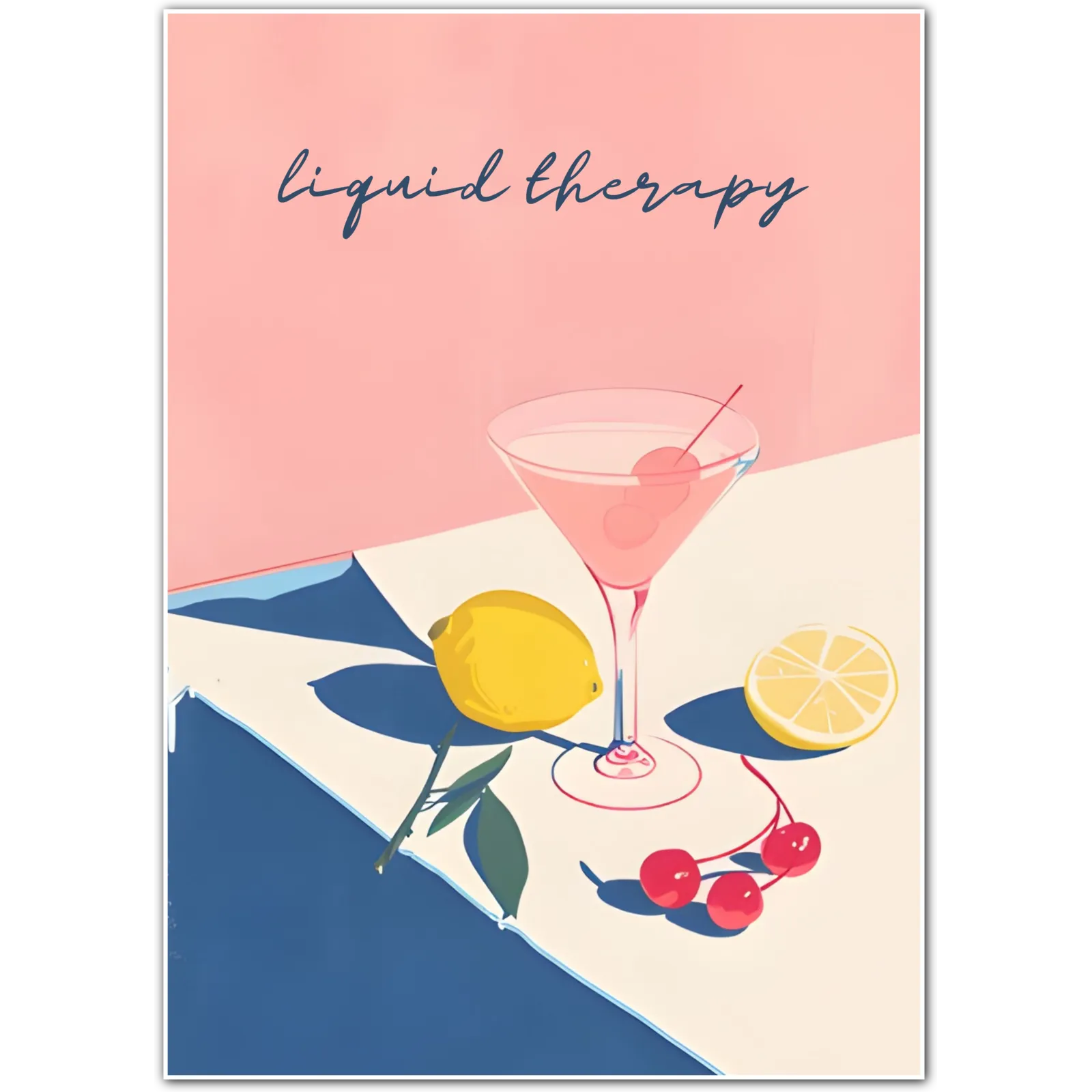 Liquid Therapy Martini Art Print