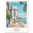 Lisbon Art Print - Iconic Belem Tower and River Views