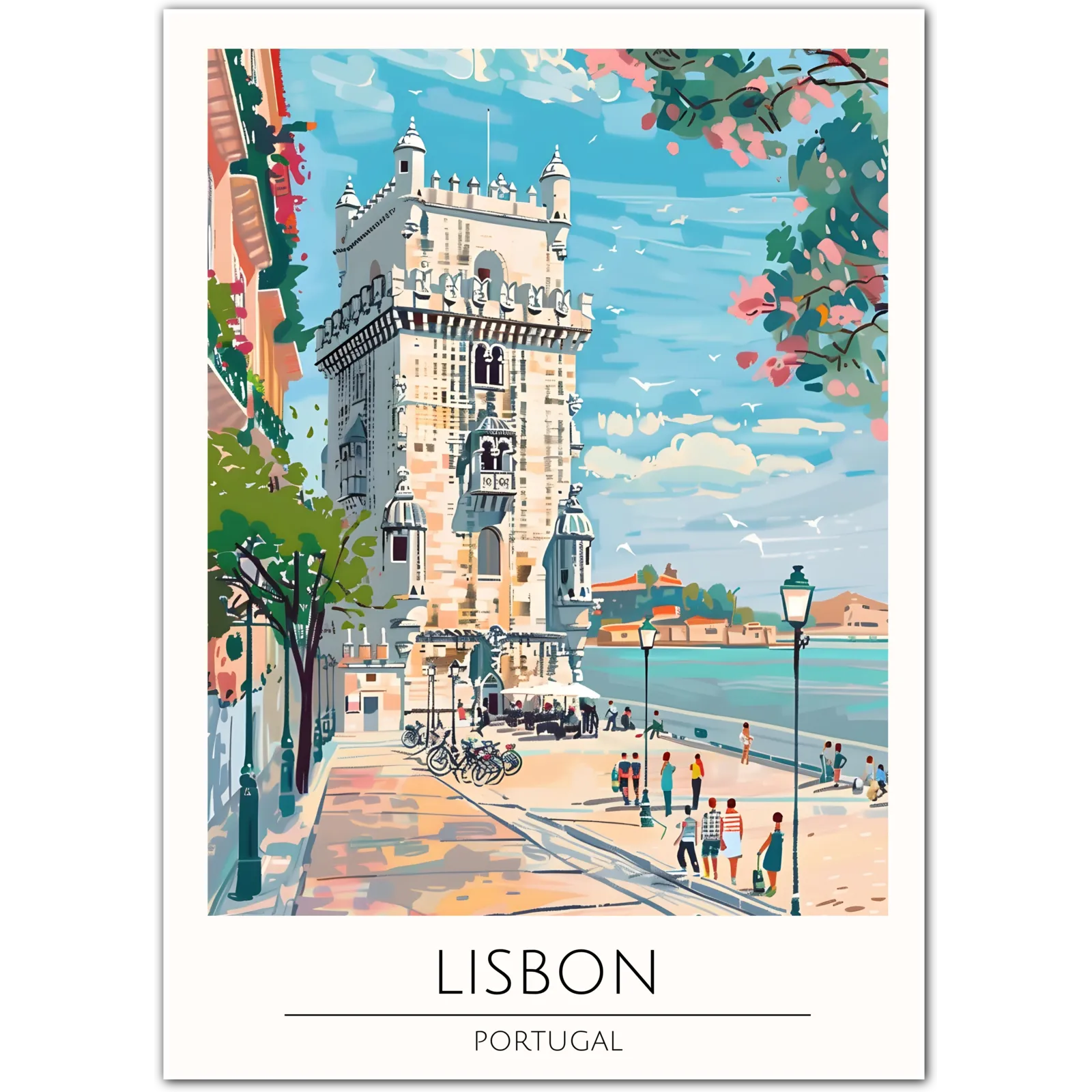 Lisbon Art Print - Iconic Belem Tower and River Views