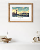 London River View Art Print with Big Ben and Westminster Bridge 2