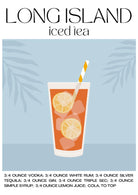 Long Island Iced Tea Art Print – Retro Aqua & Fern Decor 3