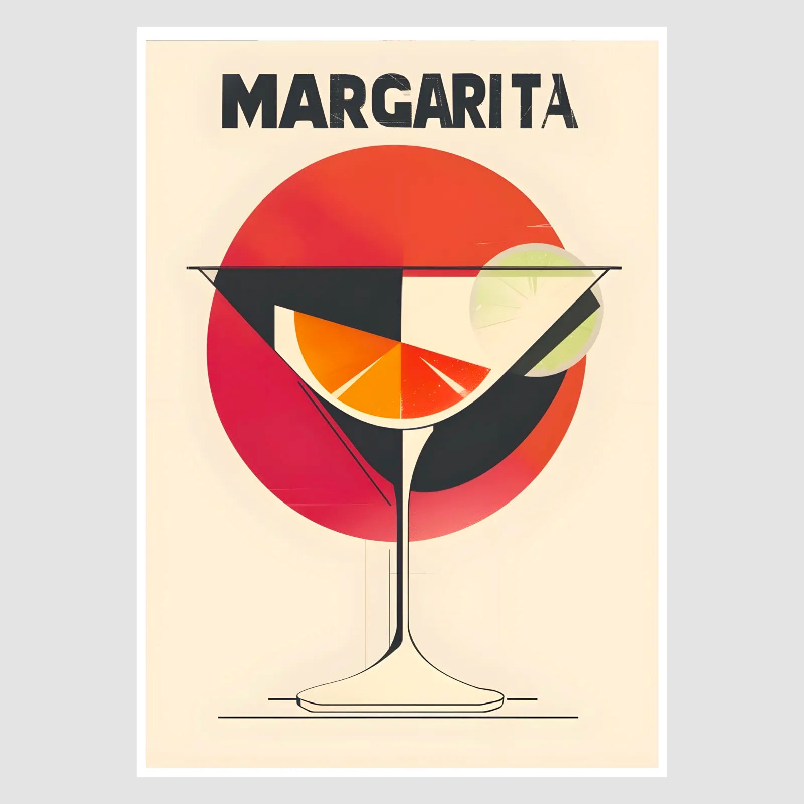 Vintage Margarita Art Print – 1920s Inspired Retro Decor 1