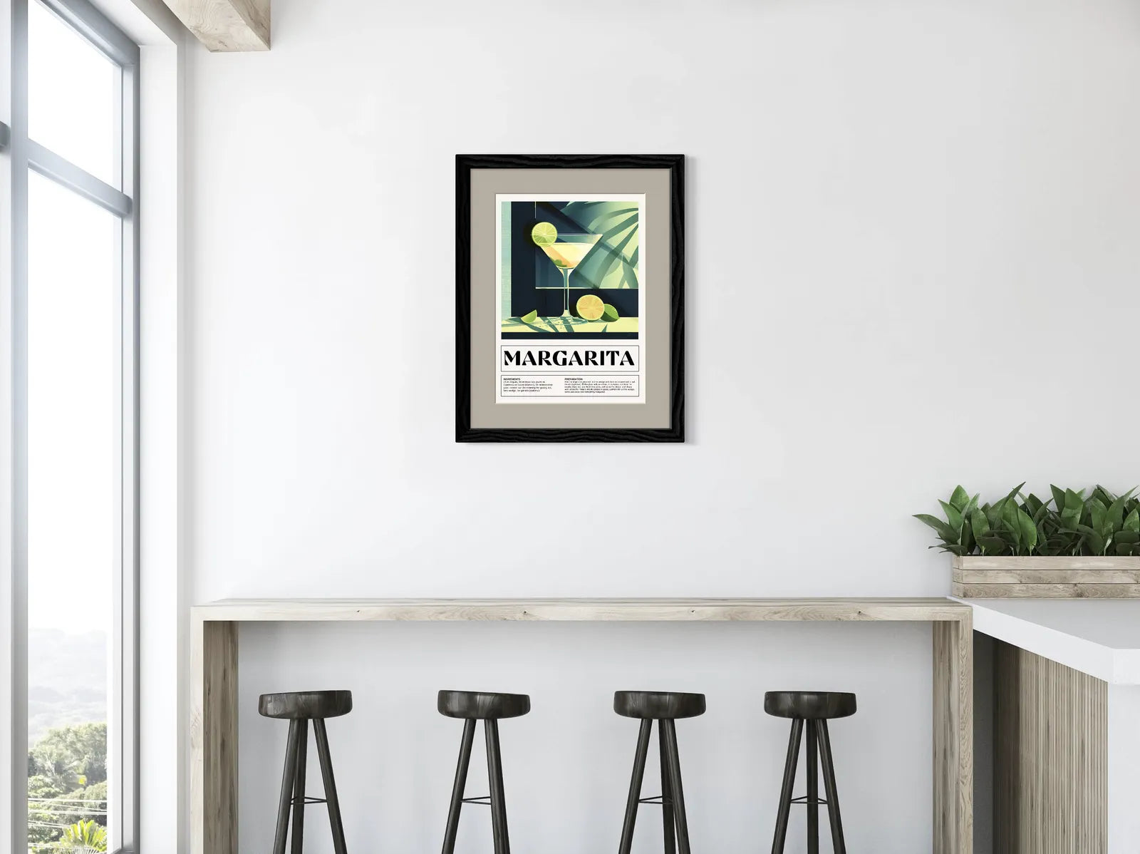 Margarita Art Print – Moody Retro Shadows & Sunlight 2