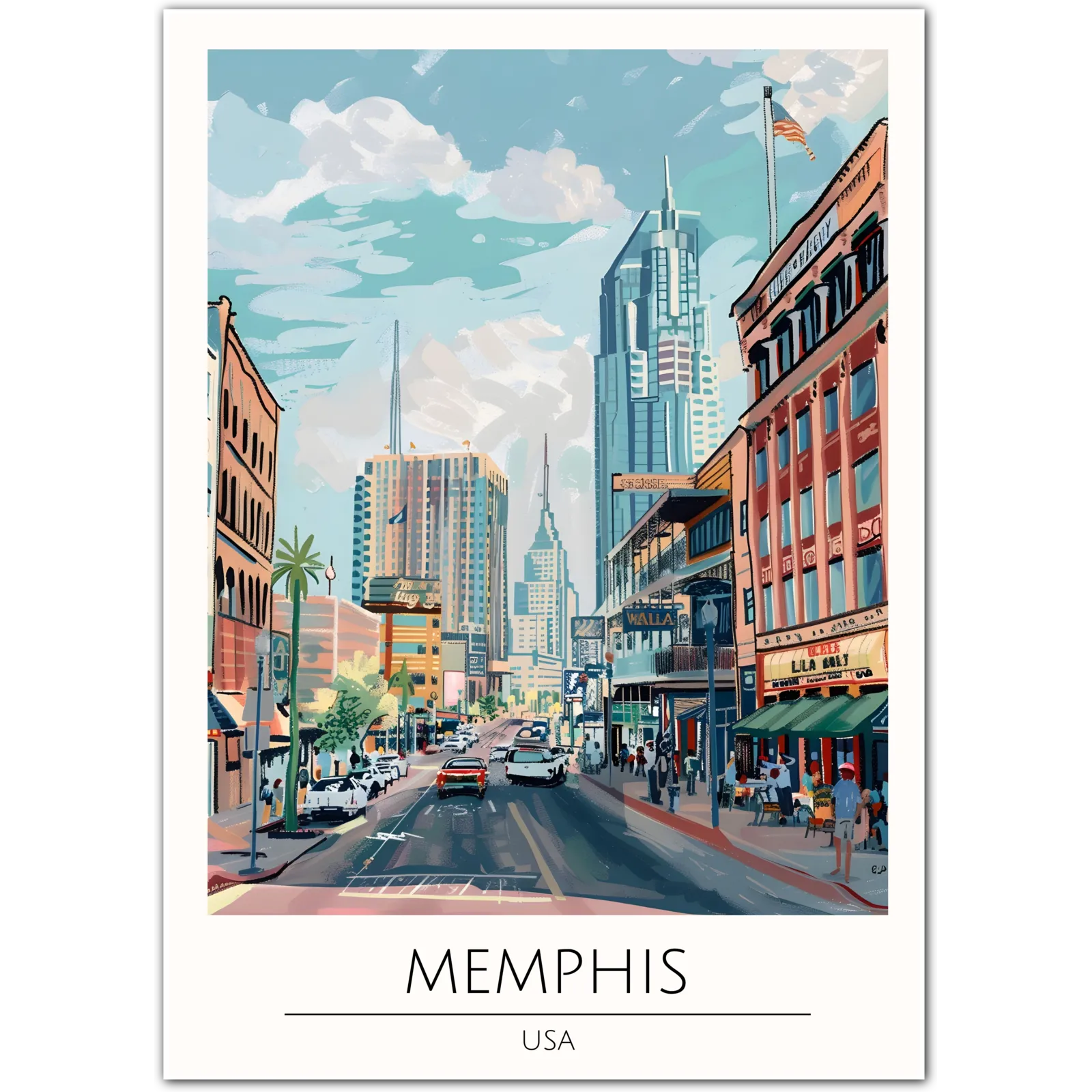 Memphis Art Print - Dynamic City Views of Tennessee’s Cultural Hub