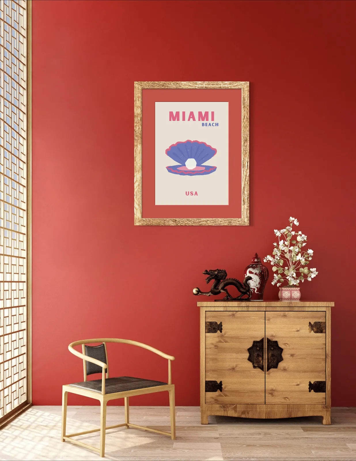 Miami Beach Pearl Coastal Art Print