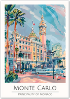 Monte Carlo Art Print - Glamorous Views of Monaco’s Luxury District