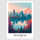 Montreal Autumn Art Print With Skyline And St. Lawrence River 1